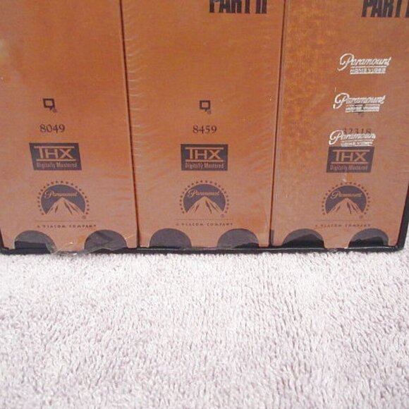 1997 The Godfather Collection 3 VHS Tapes Boxed Set Gangster Mob Movies NEW - Picture 3 of 8